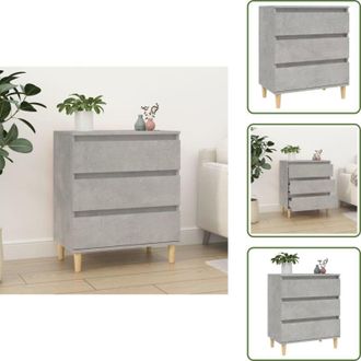 vidaXL The Living Store Credenza Grigio Cemento 60x35x70 cm in Legno Multistrato - Credenza grigio cemento