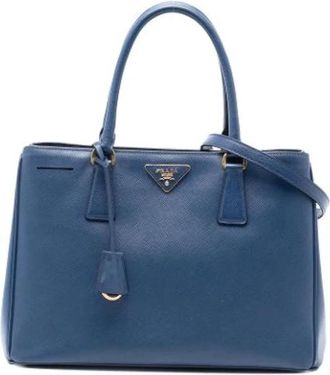 Prada Pre-owned Handbags, female, Blue, Size: ONE SIZE Pre-owned Leather Handbag