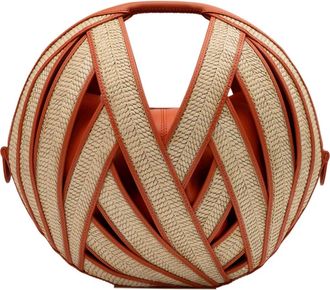 Perrin Paris Le Panier Handbag Raphia Flame in Raphia Beige /Flamme at Nordstrom