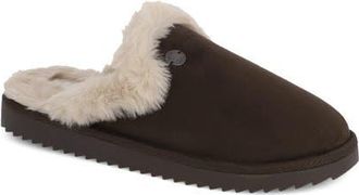 Mia Fudge Faux-Fur Lined Mule in Brown at Nordstrom, Size 10