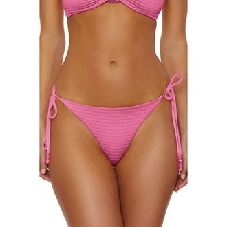 Isabella Rose Taylor Maza Tie Side Bikini Bottoms in Rosy at Nordstrom, Size X-Small