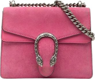 Gucci Pre-owned Shoulder Bags, female, Pink, Size: ONE SIZE Pre-owned Leather Shoulder Bag