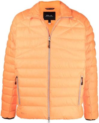 Ralph Lauren Ge&iuml;soleerde Bomberjack - Heren - Winterjassen - Oranje - S - Leer - Jassen