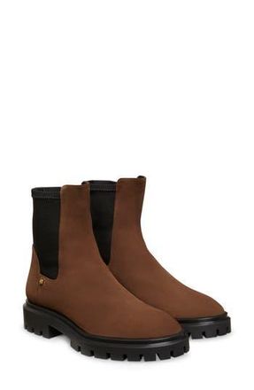 Stuart Weitzman Ultra Lug City Chelsea Boot in Walnut/black at Nordstrom Rack, Size 7.5