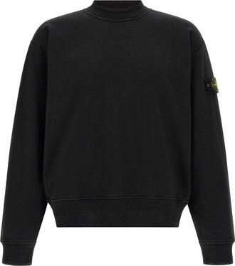 Stone Island Black Crew Neck Sweatshirt