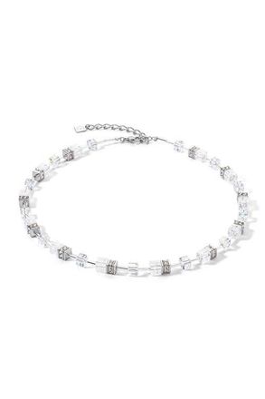 Coeur de Lion Geocube Iconic Nature Silver Necklace in White at Nordstrom