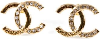 Chanel Orecchini con logo anni 2000 - Oro