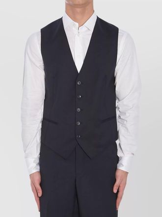 Tagliatore wool vest with v-neck and tailored fit