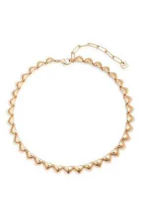 Open Edit Puffy Heart Collar Necklace in Gold at Nordstrom Rack