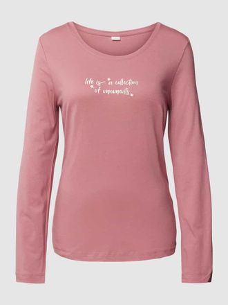 s.Oliver Red Label Longsleeve mit Statement-Print Modell Everyday in Bordeaux, Größe 32-34
