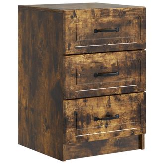 vidaXL Armario De Noche Con Caj&oacute;n Roble Ahumado 43 X 41 X 63,5 Cm Vidaxl