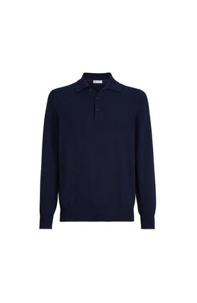 Brunello Cucinelli Cashmere knit polo shirt in Navy Blue at Nordstrom, Size 46 It