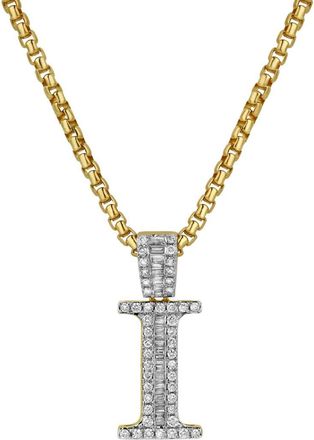 LuvMyJewelry I Initial Diamond Pendant 10K Yellow Gold - 0.60 Carats at Nordstrom