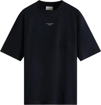 Dr&ocirc;le de Monsieur Klassieke Slogan T-shirt - Heren - T-shirts - Zwart - M - Katoen - Tops