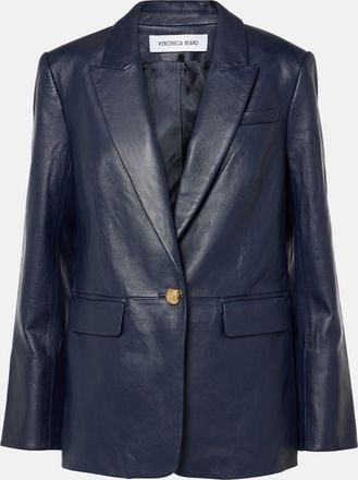 Veronica Beard Vega leather blazer