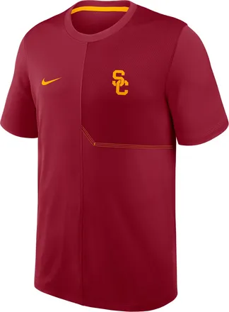 Nike USC Sideline Coach Nike Mens Dri-FIT College Top in Red | 03B208DBSCJ-GQK