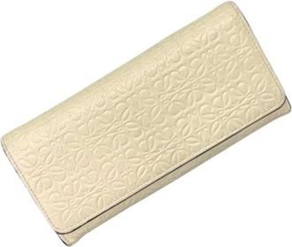 Loewe Pre-owned Wallets, female, Beige, Size: ONE SIZE Pre-owned Long wallet (bi-fold)