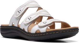 Clarks Womens Laurieann Ayla Flat Sandal, White Leather, 6 UK