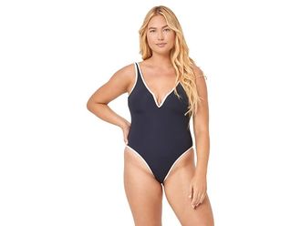 L*Space Coco One-Piece Classic Womens Swimsuits One Piece Black/Cream : XS, Nylon/Spandex