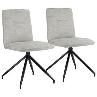 Happy Garden Lote De 2 Sillas De Tela Beige Aren