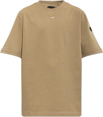 Moncler Tops, Heren, Groen, S, Katoen, Logo T-shirt