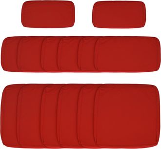 OUTSUNNY Garden Rattan Sofa Set Polyester Cover Replacement No Cushion - Red | TJ Hughes