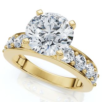 Pompeii3 Certified 2.90Ct Round Diamond Engagement Ring 14k Gold or Platinum Lab Grown