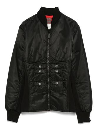 Jean Paul Gaultier 1990s gewatteerd korsetjack - Zwart