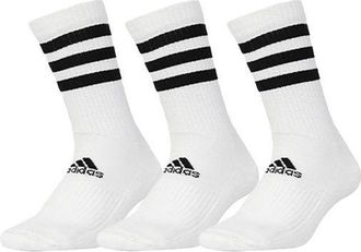 adidas Classical Mid Sports Basketball Socks 3 Pairs White FH6628