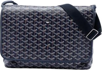 Goyard Pre-owned Capetien Crossbody Bag - Dames - Vintage Schoudertas - Blauw - ONE Size - Leer - Vintage