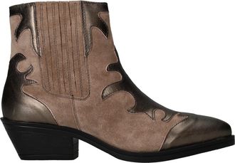 Maruti Schoenen, Dames, Grijs, 38 EU, Leer, Tessy Western Boot
