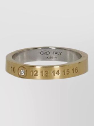 Maison Margiela unisex ring two tone synthetic diamond