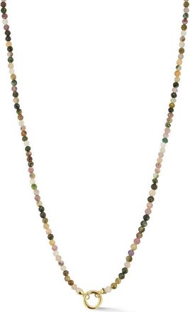 Ember Fine Jewelry 14K Gold Beaded Clasp Necklace in Gold/multi at Nordstrom Rack