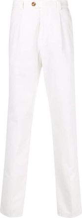 Brunello Cucinelli White Leisure Fit Trousers