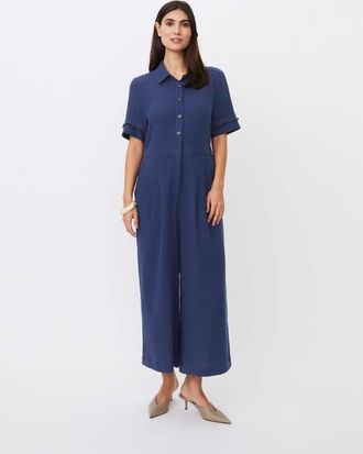 Masai Manyvariel Wide Leg Jumpsuit in Medieval Blue at Nordstrom, Size Xx-Large