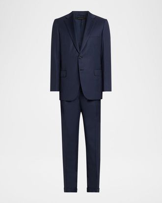 Brioni Men & apos;s Wool Micro-Herringbone Two-Piece Suit
