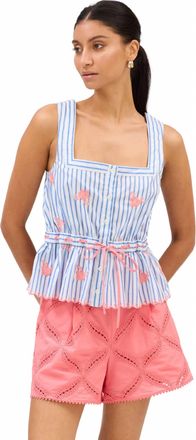 Allison Eyelet Tracy Shorts In Coral