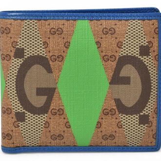Gucci Blue Brown Dark Brown Gg Plus Wallet (Bi-Fold) (Pre-Owned)
