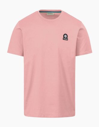 Sandbanks Mens Sandbanks Mercerised Badge T-Shirt S1-26 Dusty Pink - Size: 44
