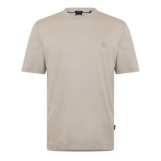 HUGO BOSS Strak zittend T-shirt voor heren met minimalistisch logo (Beige)