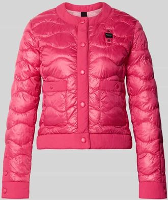 Blauer Steppjacke mit Label-Detail Modell HADLEY in Pink, Gr&ouml;&szlig;e L