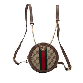 Gucci Pre-owned Gucci Mini GG Supreme Web Ophidia Round Backpack Ladies 3X6JR7H9K3UR149Z