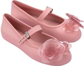 Melissa Soft Ballerina Petals Mary Jane Flat in Pink at Nordstrom, Size 10
