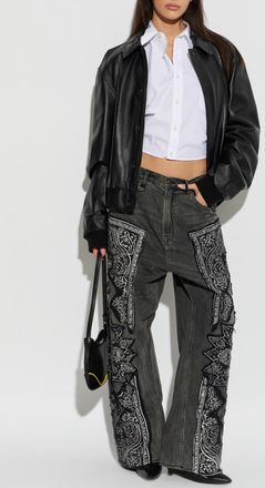 R13 Jeans With Appliqu&eacute;s, Womens, Grey