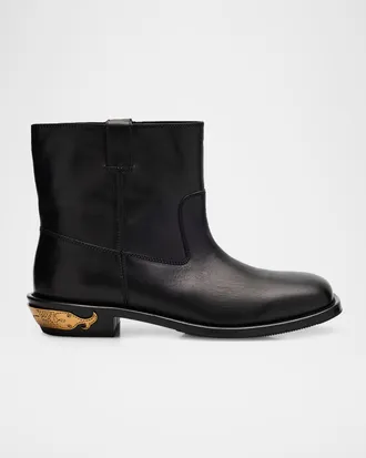 Moschino Men & apos;s Berlin Leather Ankle Boots