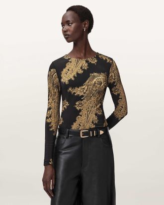 AllSaints Katlyn Bodycon Fit Top