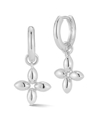 Glaze Jewelry Clover Charm Huggie Earrings