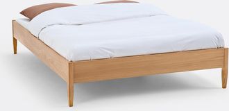 La Redoute Interieurs Bed met massief eiken en gefineerde lattenbodem, MADARA