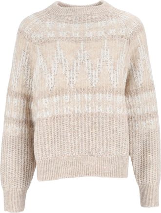 PESERICO Striped Soft Textured Knit Sweater