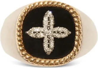 Pascale Monvoisin Anello a sigillo Bowie con diamanti - Oro